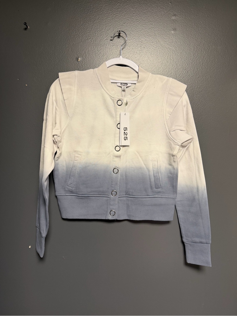NWT 525 America Dip Dye Snap Front Bomber Jacket Ombre XS